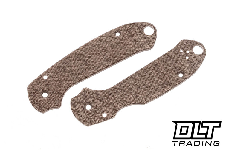 RGT Spyderco Para 3 Scale Set - Skinny Mod - Brown Linen Micarta
