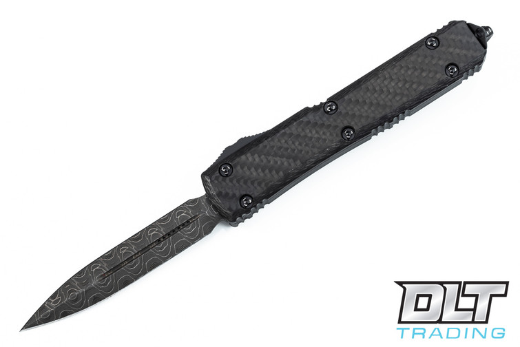 Microtech 122-16CFS Ultratech D/E - Carbon Fiber - Damascus Blade - Signature Series