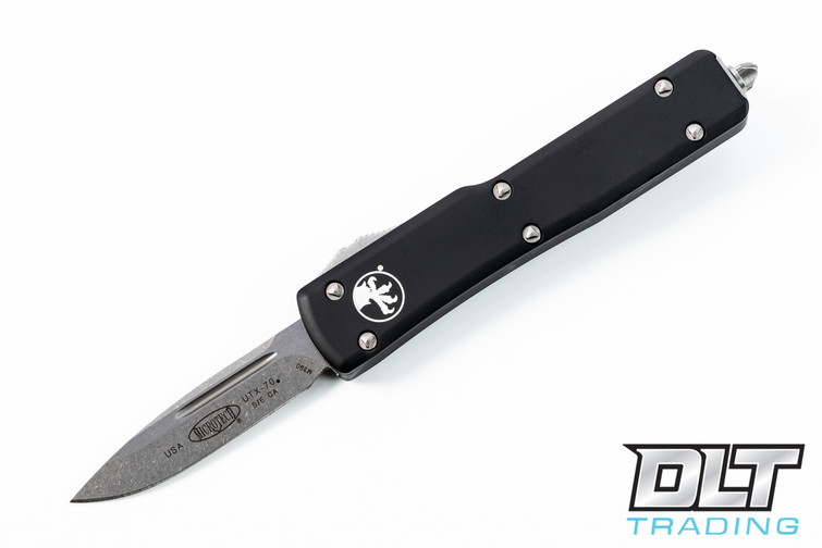 Microtech CA148-10 UTX-70 S/E - Black Handle - Stonewashed Blade