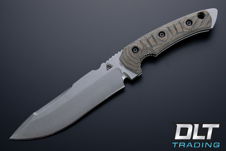 FOBOS Tier 1 - Stonewashed - Camo Canvas Micarta - White Liners
