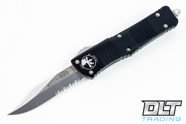 Microtech 146-5 Combat Troodon Bowie - Black Handle - Satin Blade