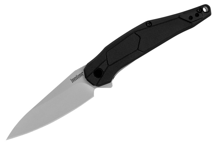 Kershaw Lightyear 1395 slim EDC knife features 3.125" 4Cr14 spear point blade, SpeedSafe assisted opening, glass-filled nylon handle, and deep-carry clip, shown open.