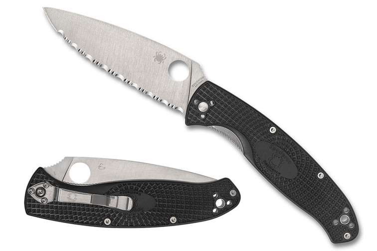 Spyderco C142SBK Resilience Lightweight - Black - Fully Serrated