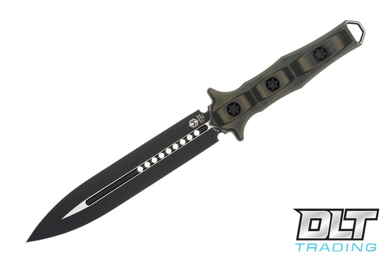 Heretic Nephilim - Black & Green G-10 - Two Tone Black Blade