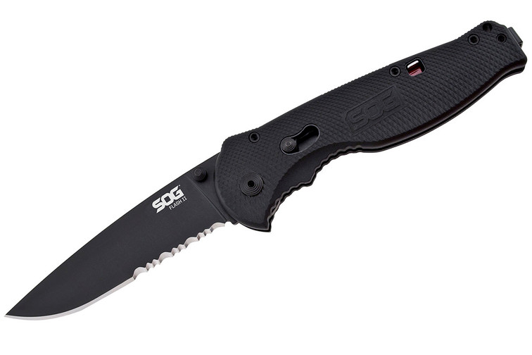 SOG Flash II TiNi Partially Serrated