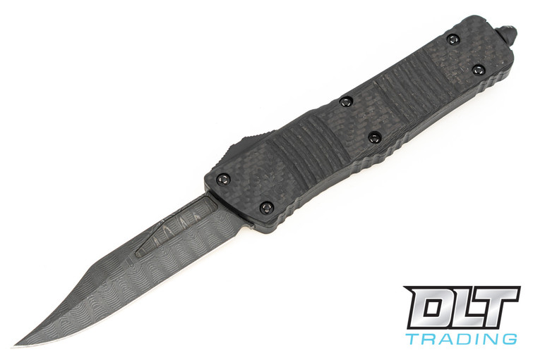 Microtech 146-16CFS Combat Troodon Bowie - Carbon Fiber - Damascus Blade - Signature Series