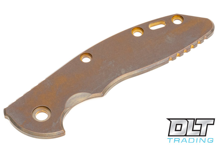 Hinderer 3.5" XM-18 Skinny Smooth Titanium Handle Scale - Bronze Anodized
