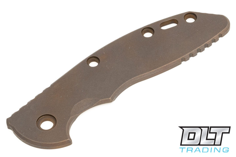 Hinderer 3.5" XM-18 Skinny Smooth Titanium Handle Scale - Battle Bronze Anodized