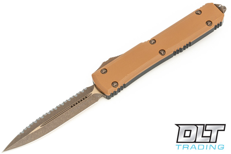 Microtech 122-15APGTTAS Ultratech D/E - Tan G-10 - Bronze Apocalyptic Blade - Signature Series