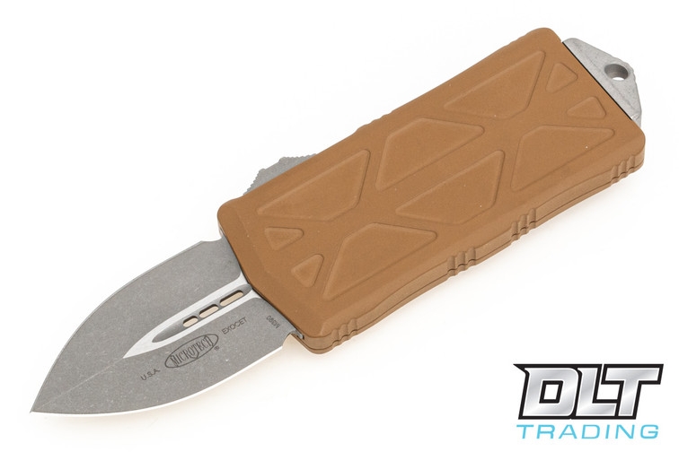 Microtech 157-10APTA Exocet D/E - Tan Handle - Apocalyptic Blade