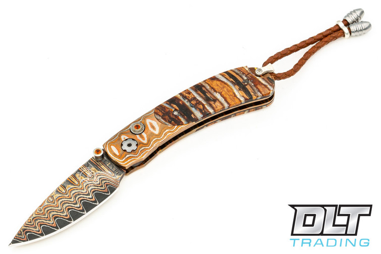William Henry B09 Kestrel Epic - Wave Mokume Bolster - Mammoth Tooth - Copper Wave Damascus Blade - Serial #91