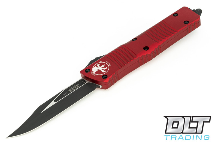 Microtech 146-1RD Combat Troodon Bowie - Red Handle - Black Blade