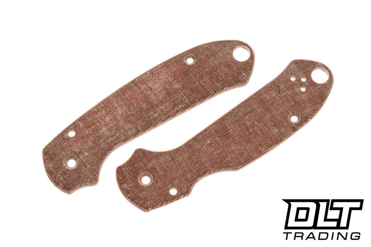 RGT Spyderco Para 3 Scale Set - Skinny Mod - Natural Linen Micarta