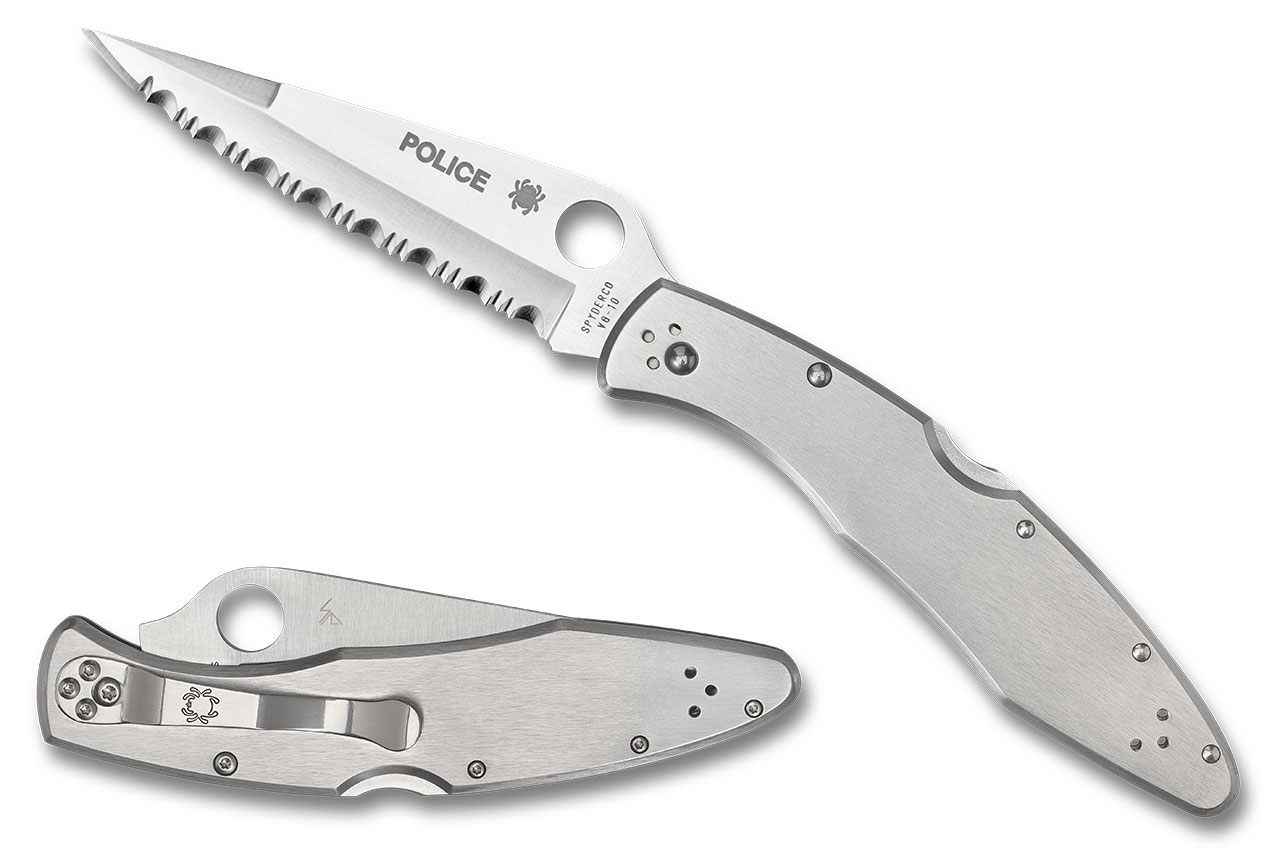 Spyderco Police - Stainless Steel - Serrated Edge - C07S