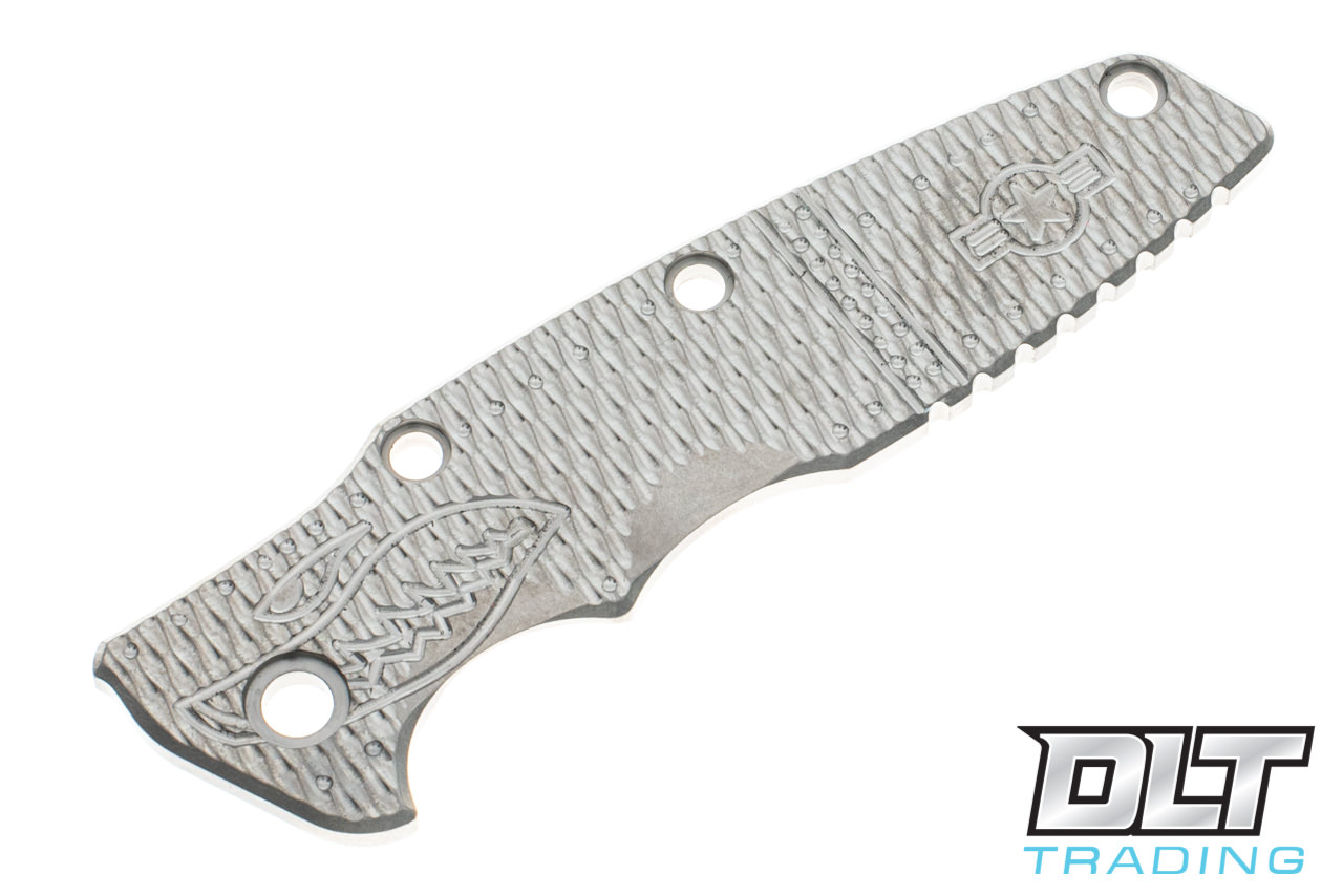 Hinderer Eklipse Textured Titanium Handle Scale - Stonewashed