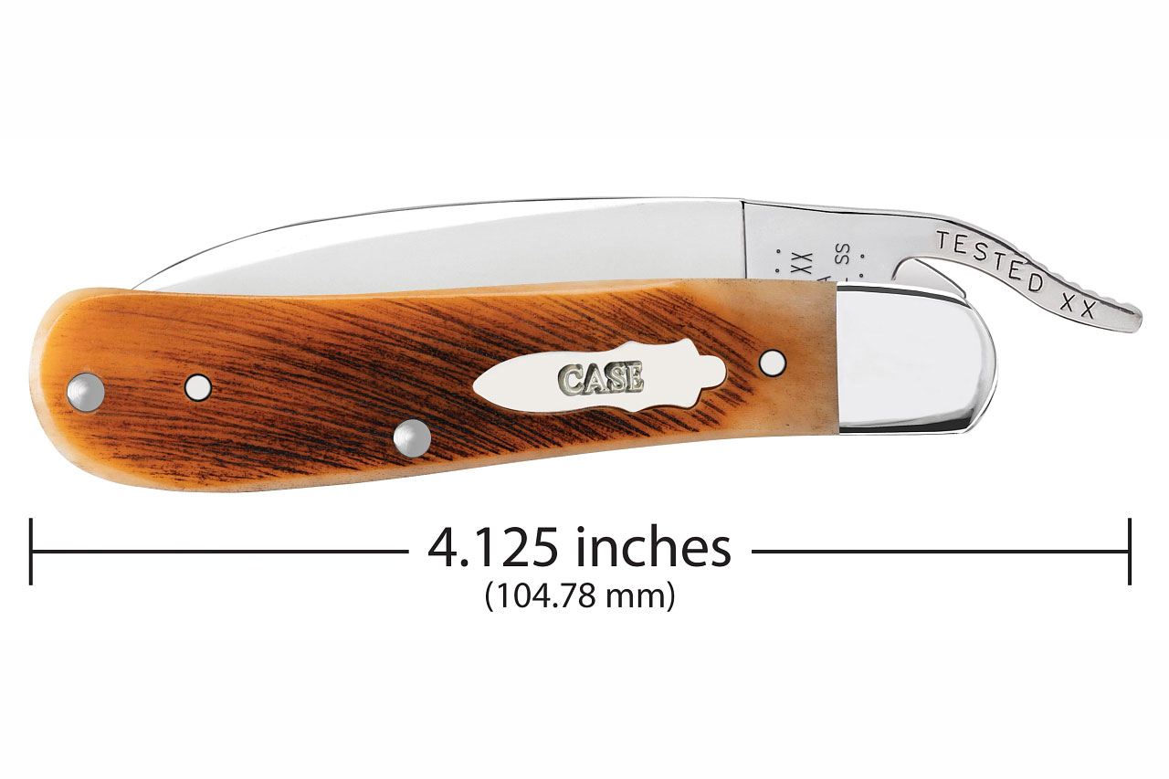 Case Barehead Russlock Amber Sawcut Jigged Bone - DLT Trading