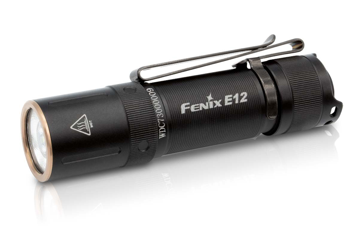 Fenix E12 V2.0 AA Flashlight - Black - DLT Trading