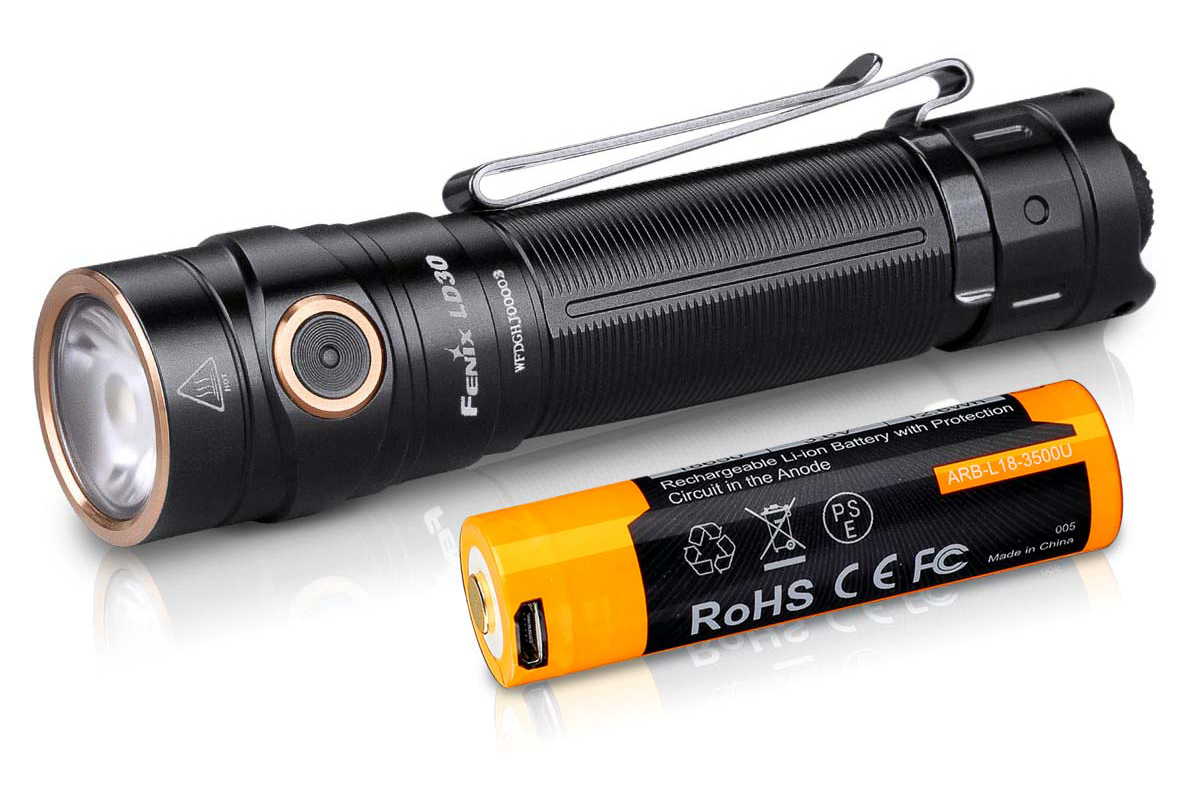 Fenix LD30 Flashlight - Black - DLT Trading
