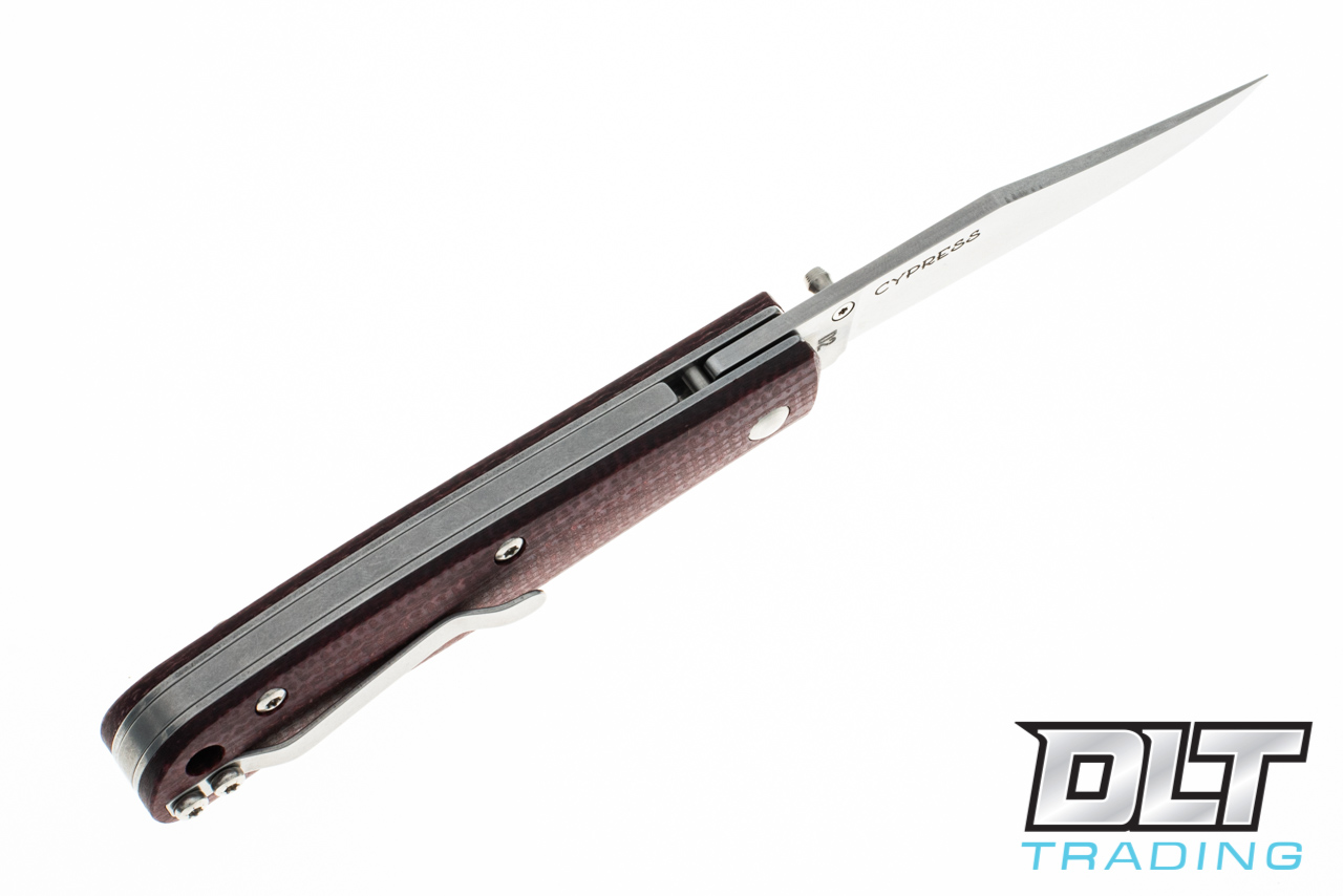 Smith & Sons Cypress Trapper - Red Burlap Micarta - DLT Trading