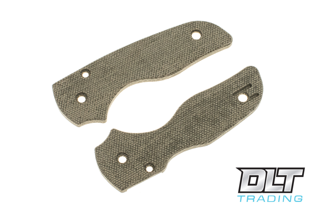 トニー・スターク シリカカスタマイズヘッドのみ RGT Spyderco Lil' Native Scale Set - Green Canvas Micarta - DLT