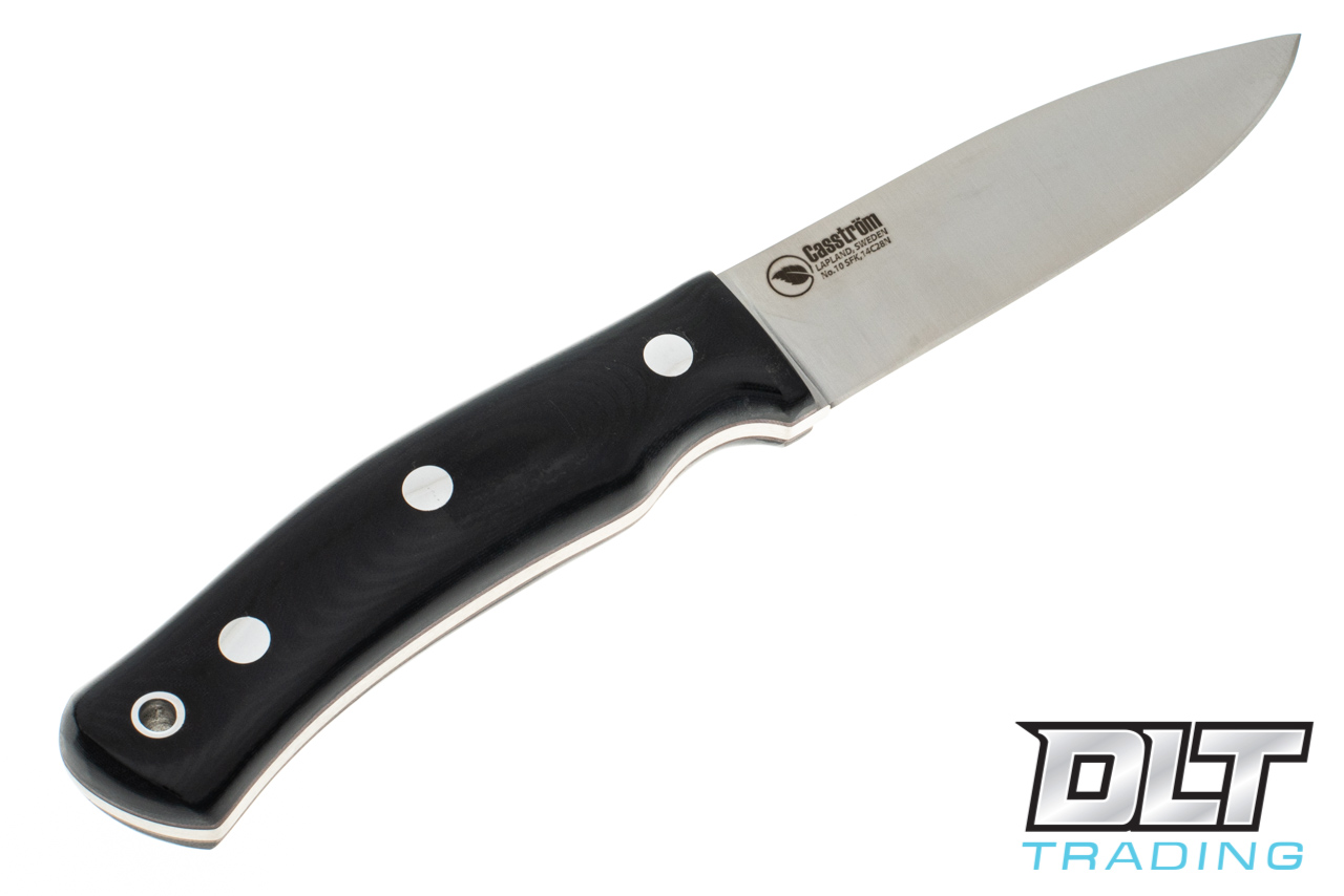 Casstrom No 10 Swedish Forest Knife - Flat Grind - 14C28N Blade - Black  Micarta - DLT Trading