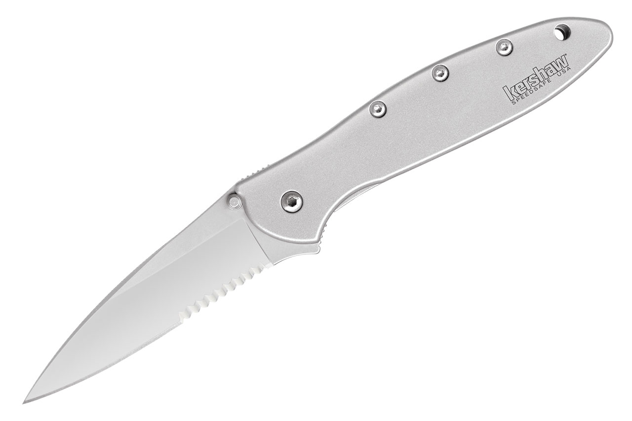 Kershaw Leek 1660ST Serrated Knife | 14C28N Steel | USA Made