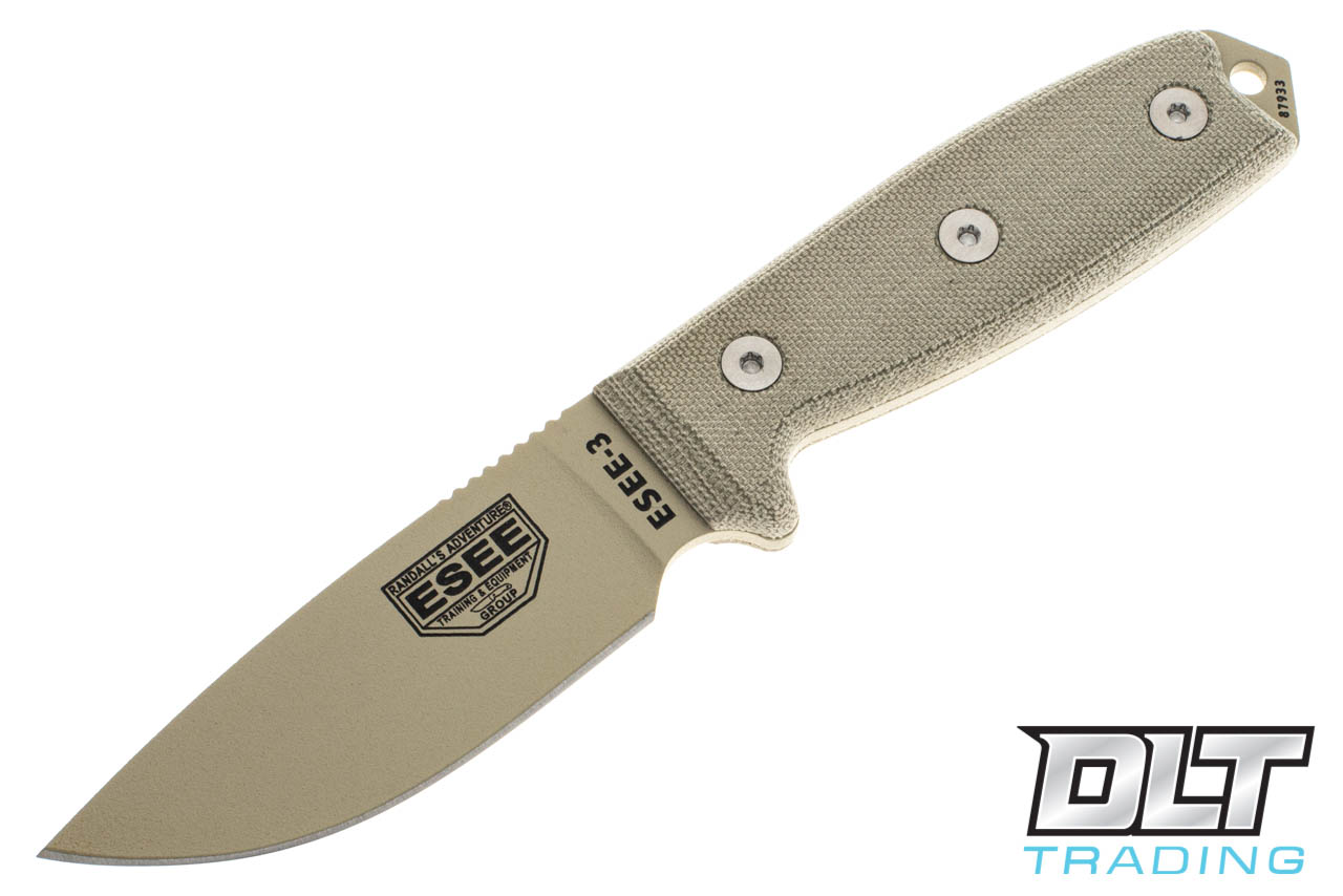 ESEE 3 - Tan Blade - No Sheath - DLT Trading