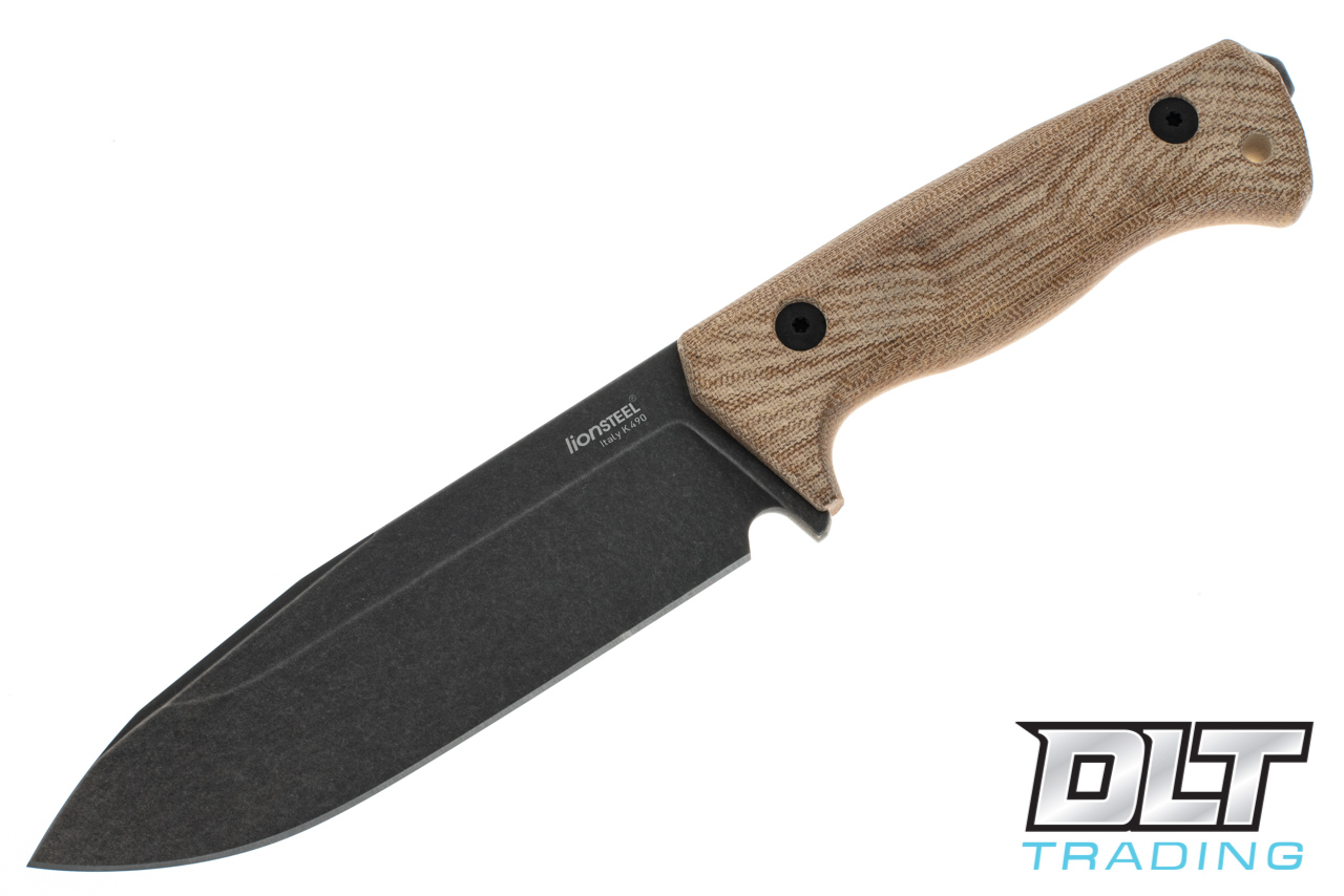 LionSteel T6 - Natural Canvas Handle - Black Blade - DLT Trading