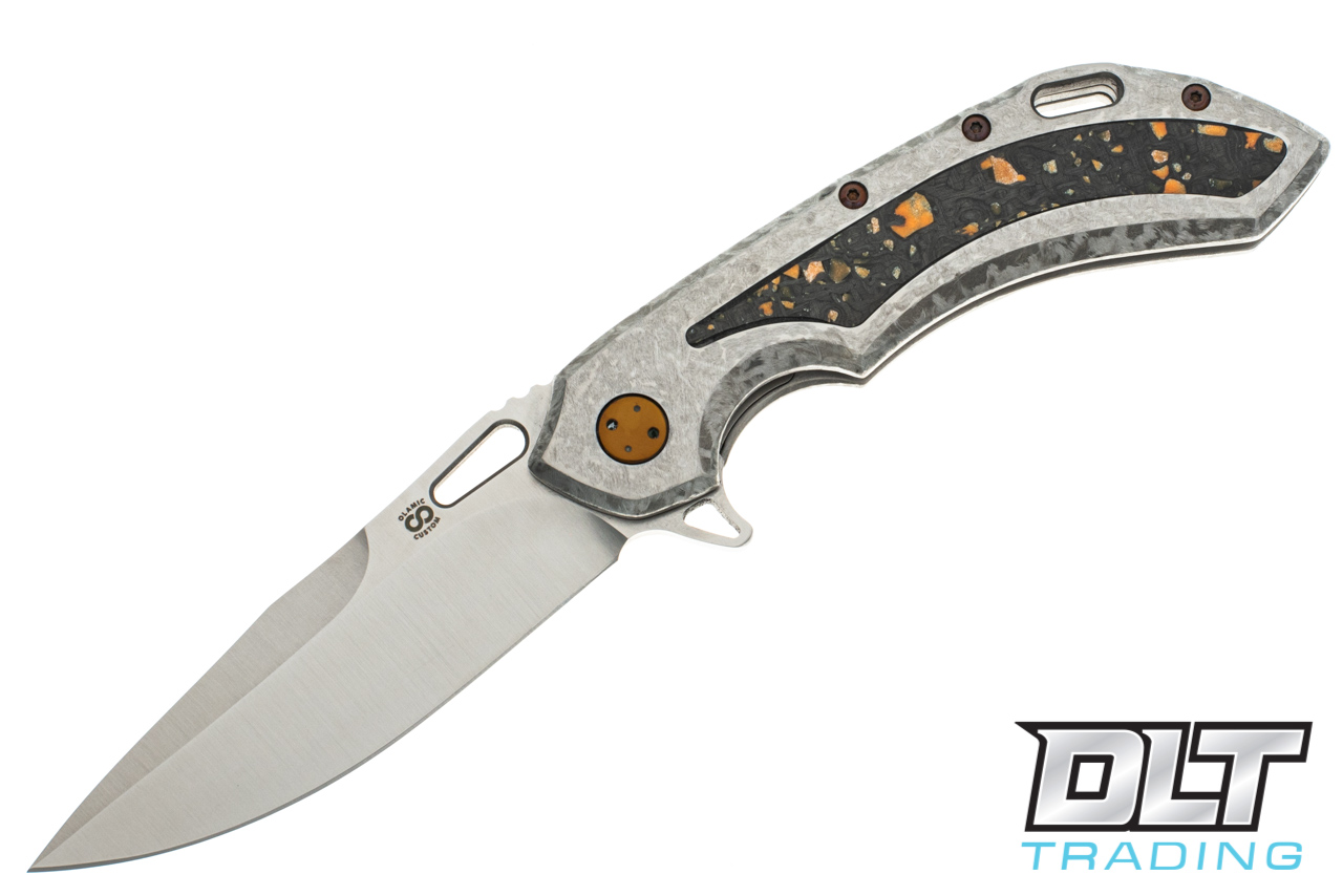 Olamic Cutlery Wayfarer 247 Drop Point Satin Blade Frosty