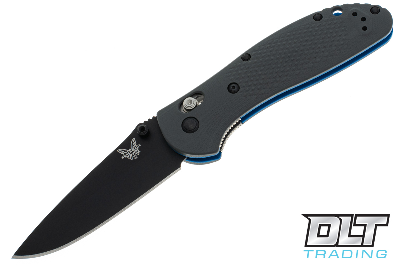Benchmade 551BK-1 Griptilian AXIS Lock Knife - Gray/Blue G-10