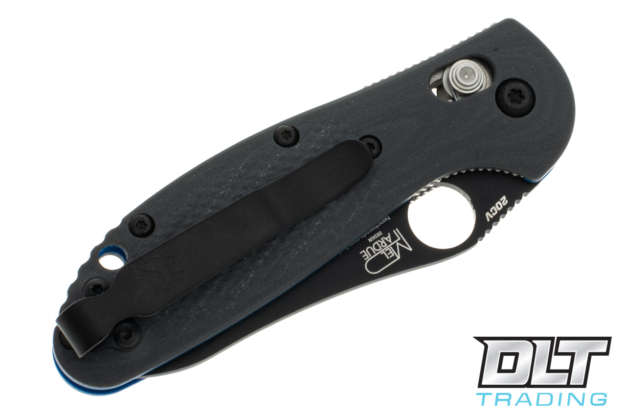 Benchmade 555BK-1 Mini Griptilian AXIS - Gray/Blue G-10 - Black