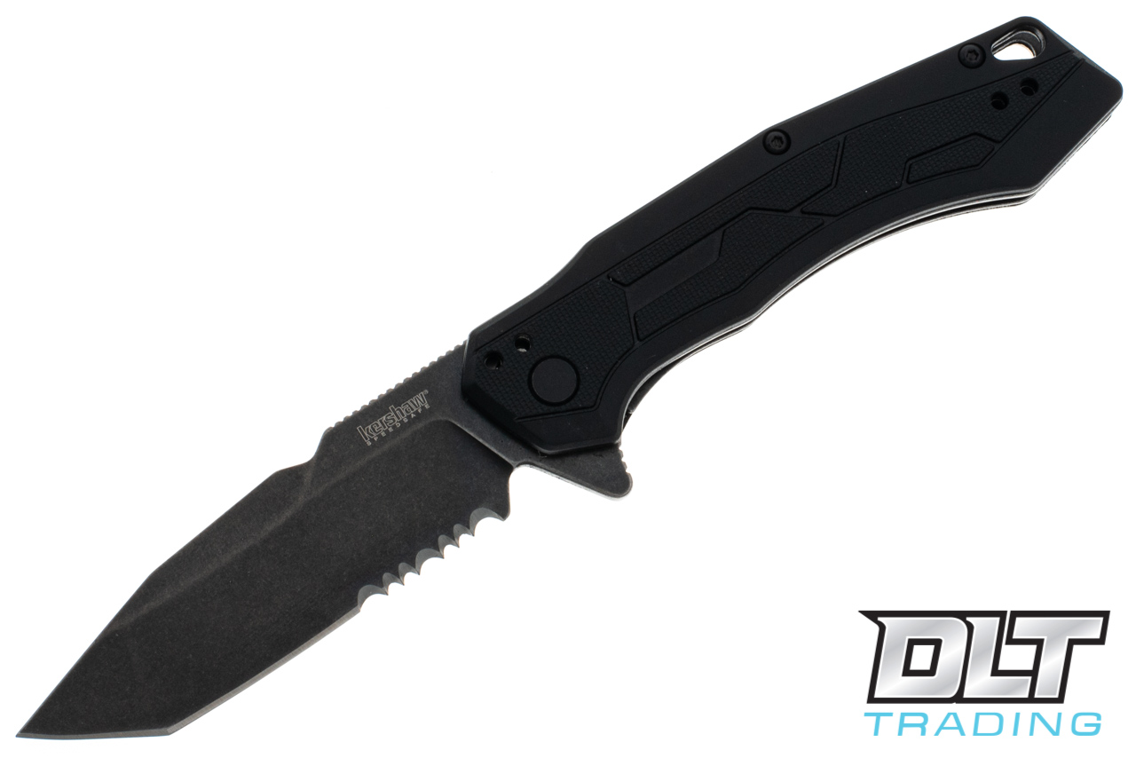Kershaw Analyst 2062ST - Blackwash Tanto - Partially Serrated