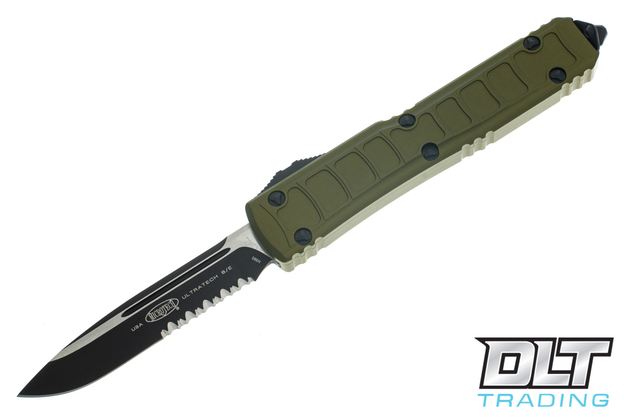 Microtech Ultratech S/E - OD Green Handle - Black Blade