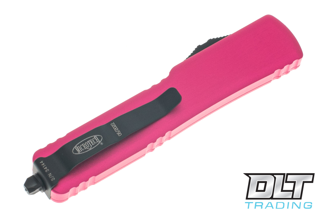 Microtech UTX-70 D/E - Pink Handle - Black Blade