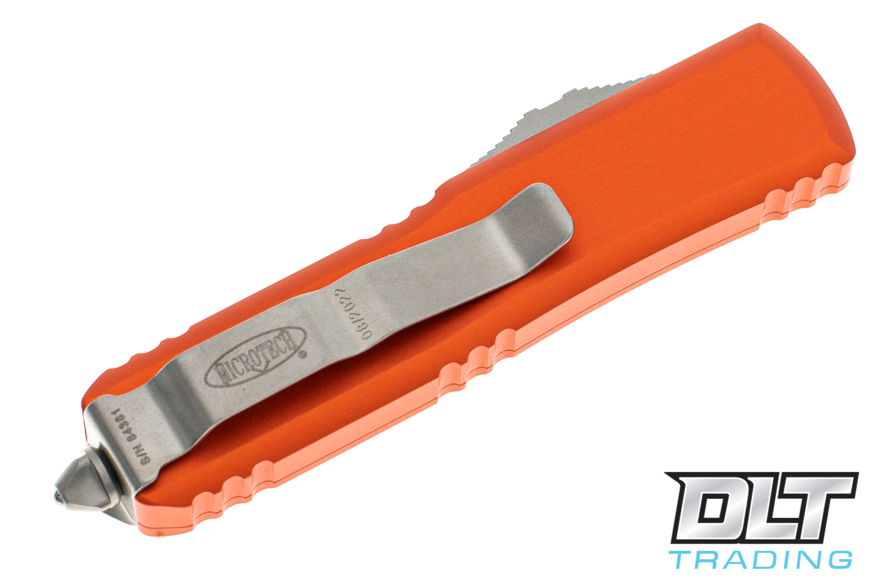 Microtech UTX-85 D/E - Orange Handle - Stonewashed Blade