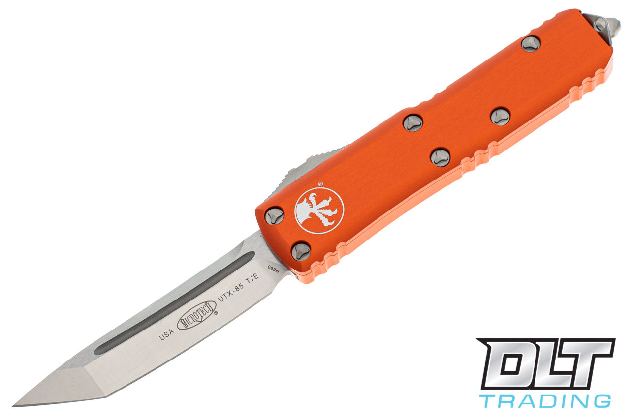 Microtech UTX-85 T/E - Orange Handle - Satin Blade