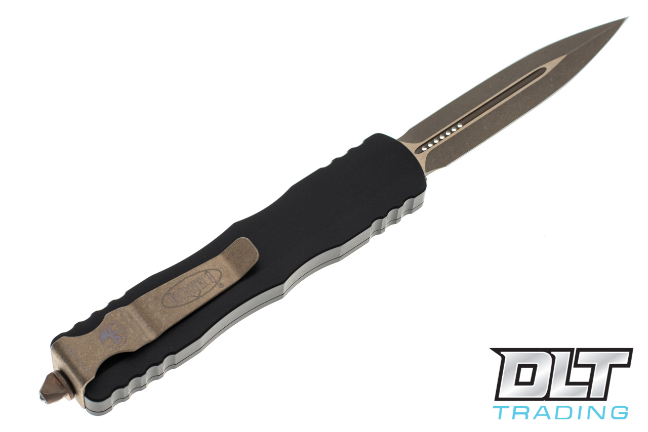 Microtech 225-13AP Dirac D/E - Black Handle - Bronze Apocalyptic