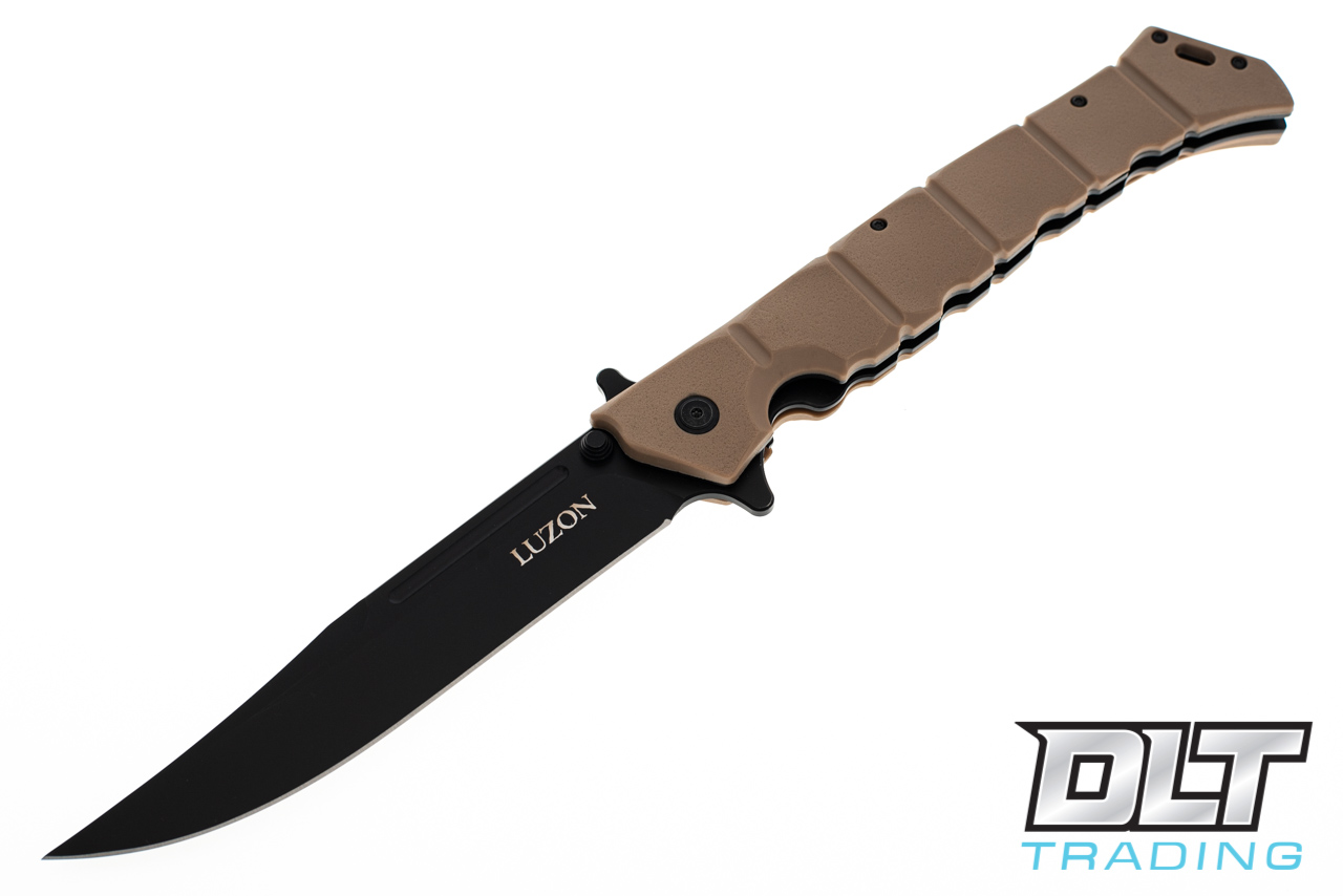 Cold Steel Large Luzon - Black Blade - Desert Tan GFN Handle - DLT