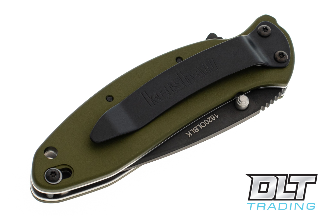 りん Kershaw Ken Onion Scallion 1620OLBLK - Black Blade - OD Green