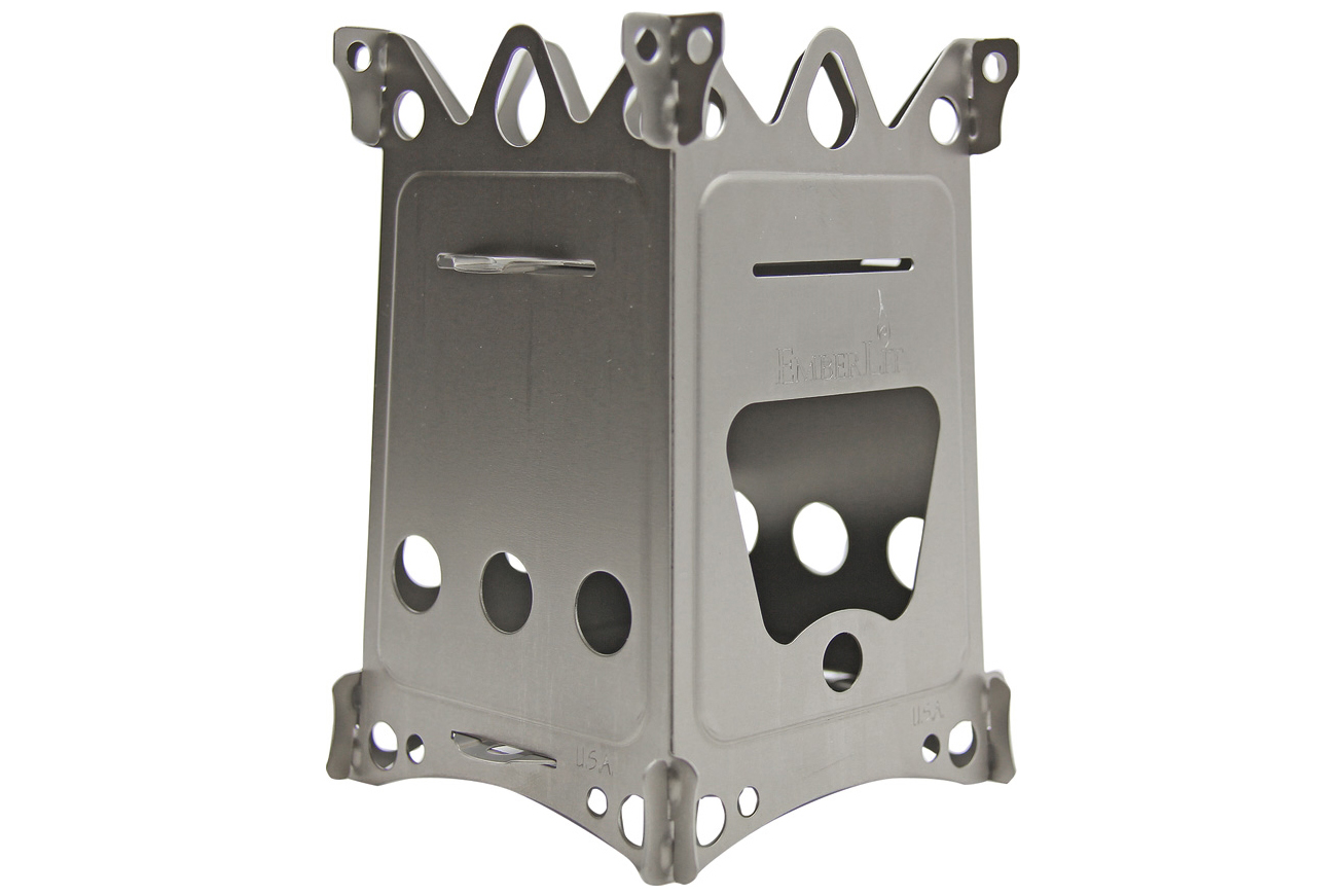 EmberLit FireAnt Camping Stove - Titanium - DLT Trading