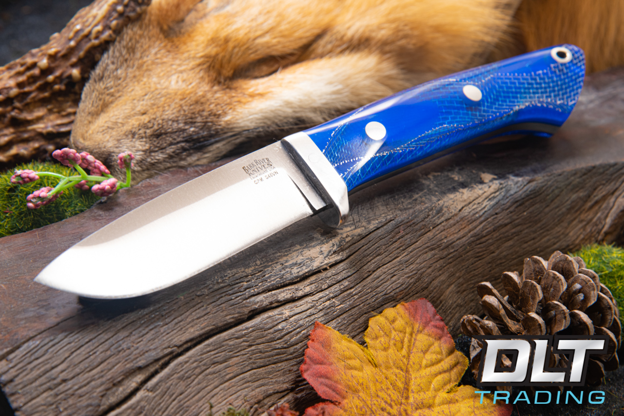Bark River Classic Drop Point Hunter S45VN Blue Cyclone Mesh