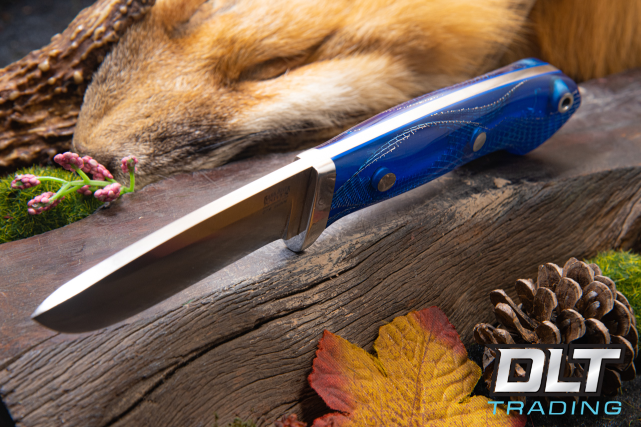 Bark River Classic Drop Point Hunter S45VN Blue Cyclone Mesh