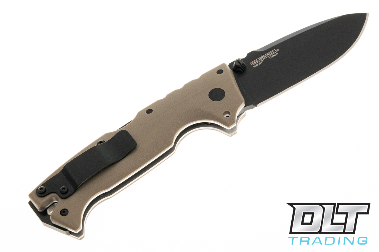 Cold Steel AD-10 Lockback - Dark Earth Handle - Black Blade - DLT