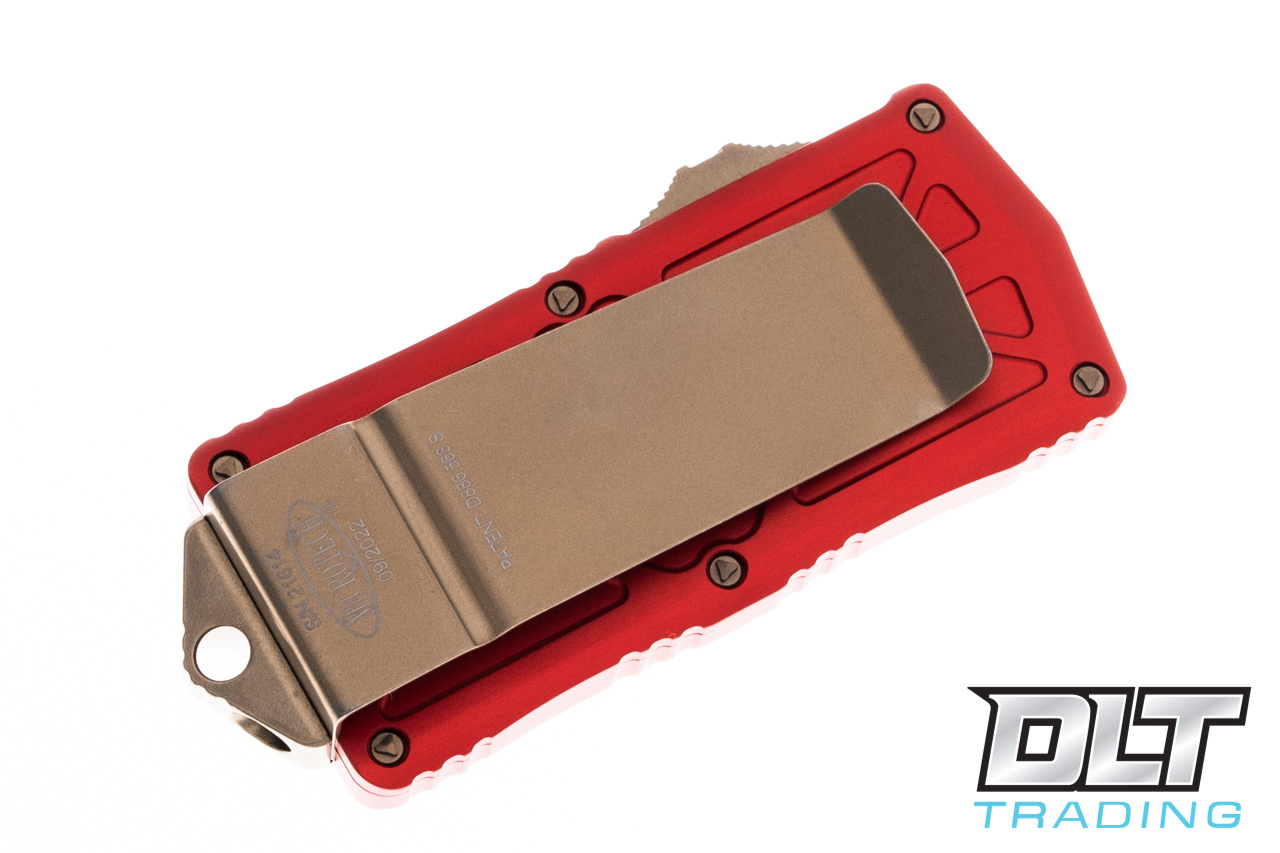 Microtech 157-13RD Exocet D/E - Red Handle - Bronze Blade - DLT