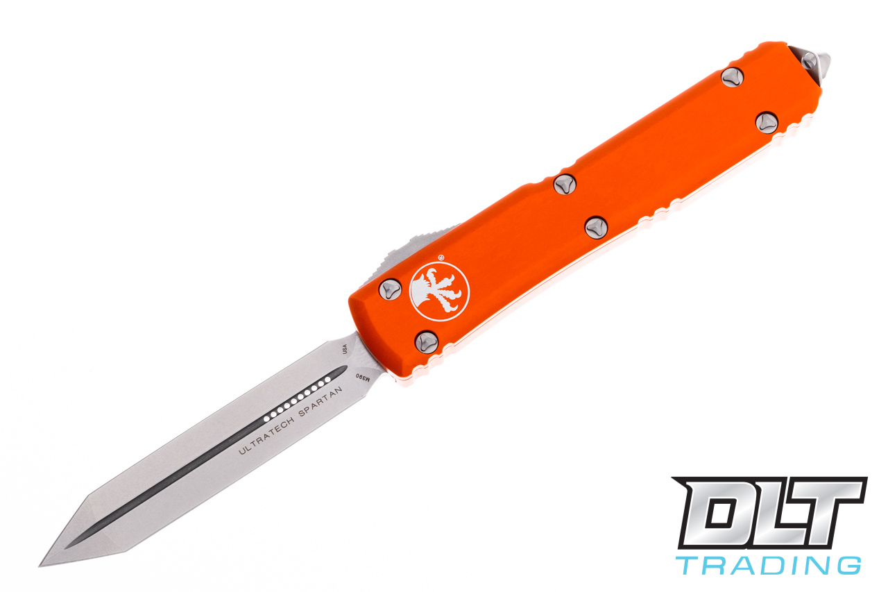 Microtech Ultratech Spartan - Orange Handle - Stonewashed Blade