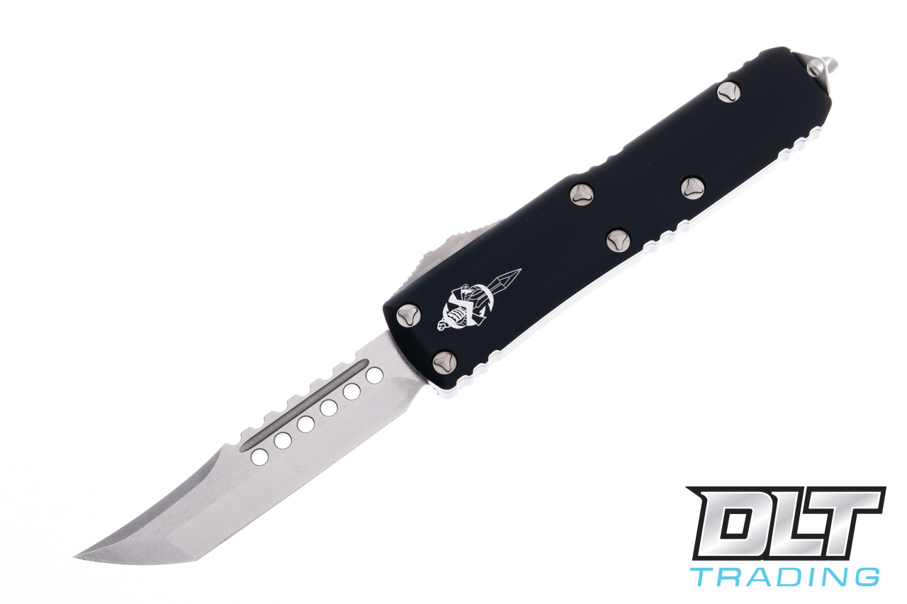 Microtech UTX-85 Hellhound - Black Handle - Stonewashed Blade