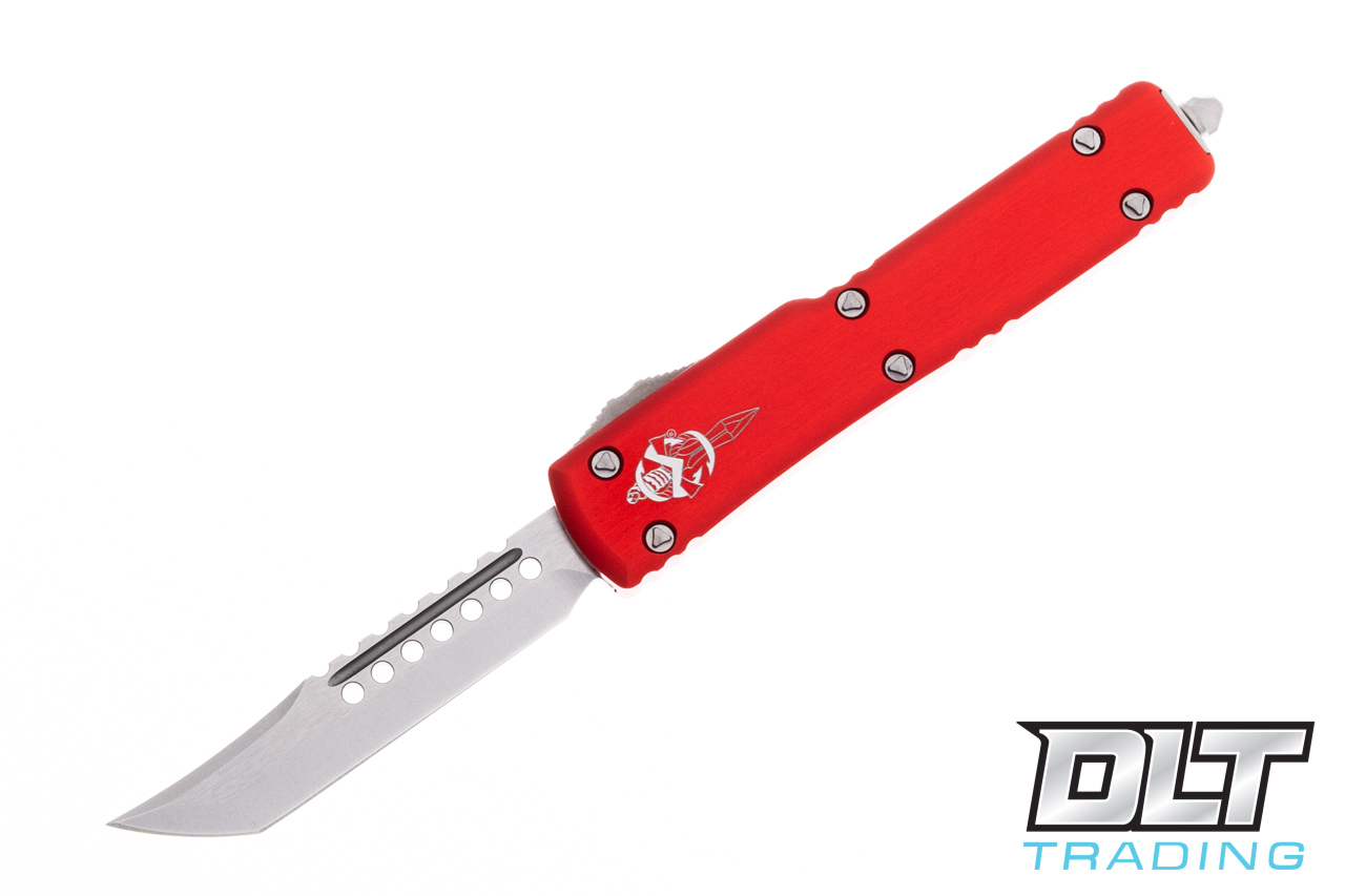 ＴＡＫＥＮ　X1 パワーハンドル　レッド/ブラック　未使用 Microtech UTX-70 Hellhound - Red Handle - Stonewashed Blade