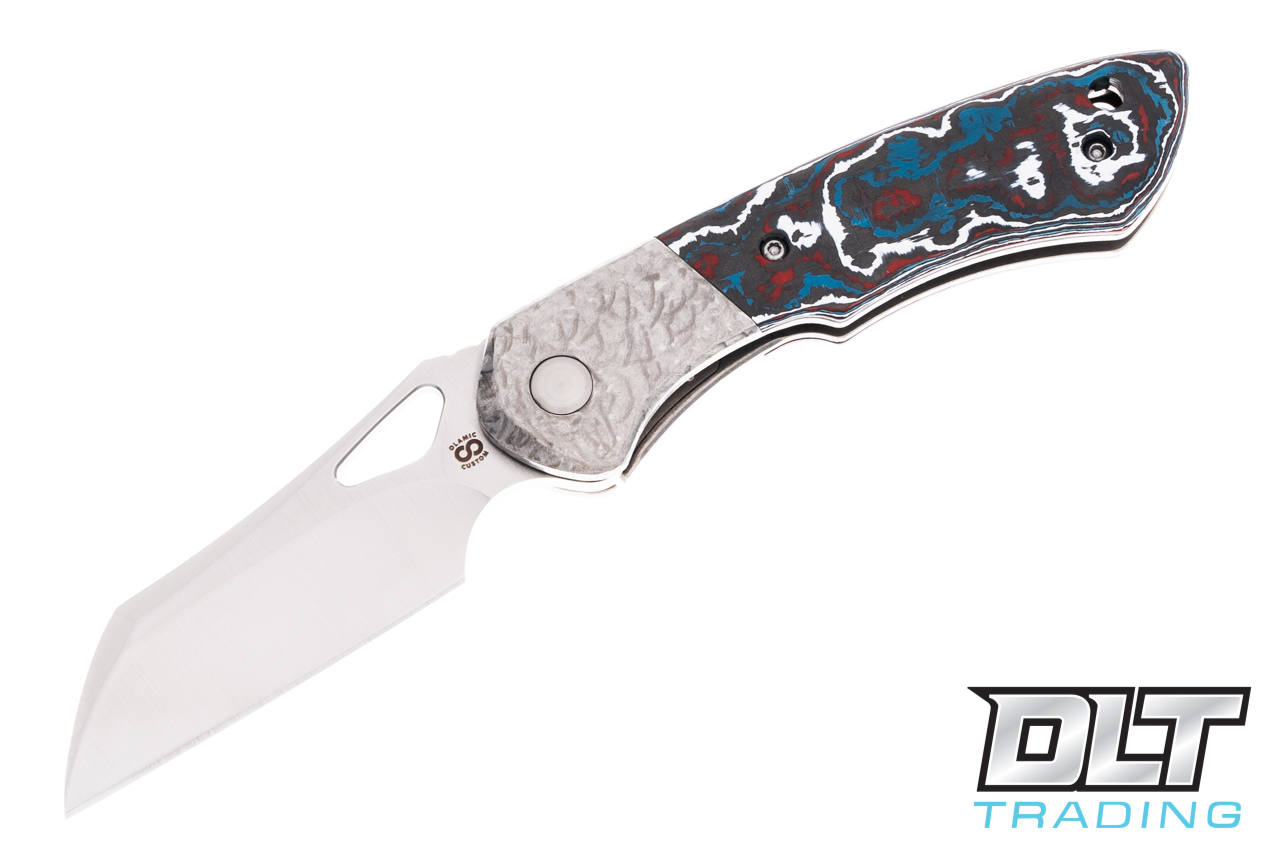 - Frosty DLT Clip Nebula - - Olamic - Trading Bolster Wharncliffe Blade Cutlery Carbon Frosty WhipperSnapper Fat - Satin 550 Handle Bolsterlock -