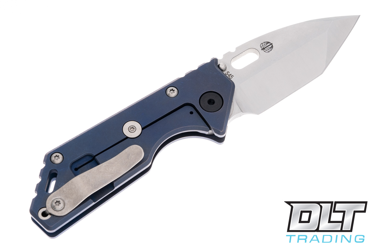 Strider .75 AR Tanto Tumbled S45VN - Blue Anodized Titanium - DLT