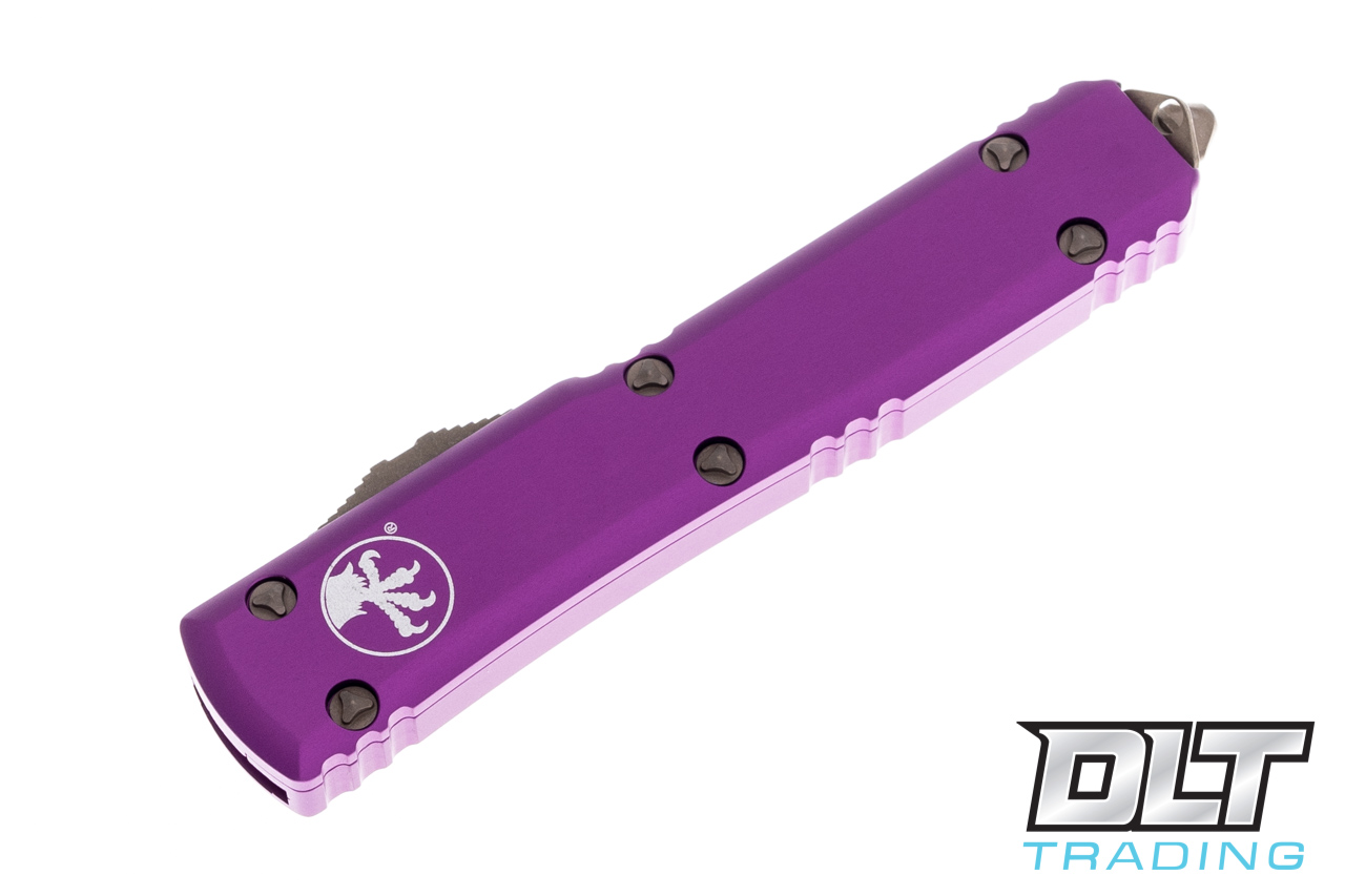 Microtech Ultratech D/E - Violet Handle - Bronze Apocalyptic Blade